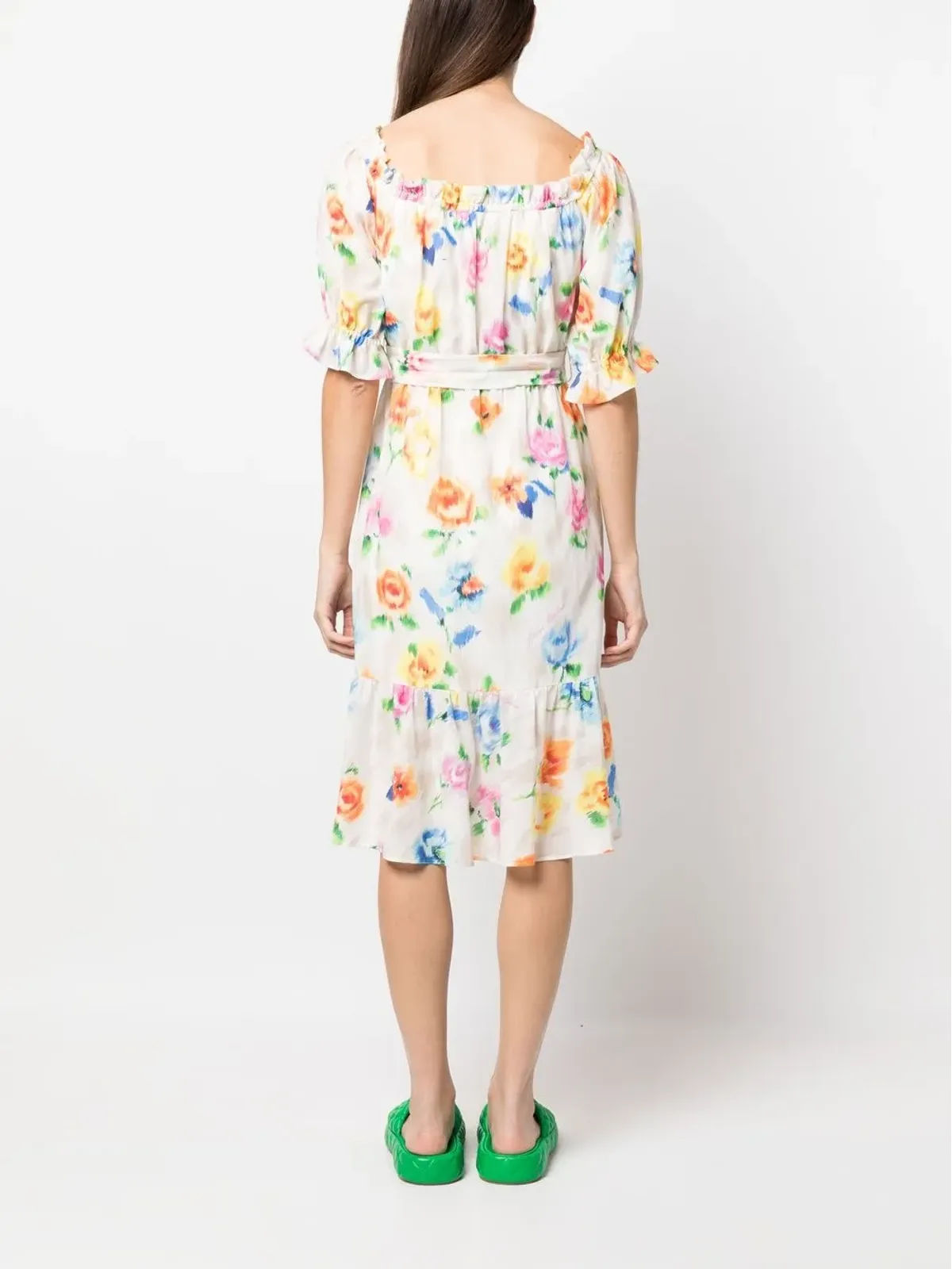 Boutique Moschino 花柄プリント ミディドレス - ホワイト - 画像4
