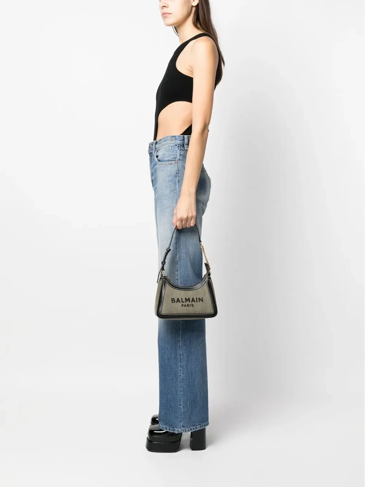 Balmain ロゴプリント B-アーミー ショルダーバッグ - 画像2