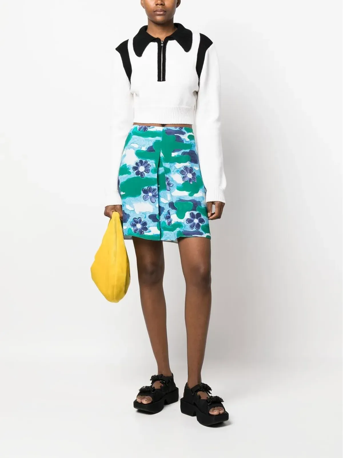 Marni フローラルプリント ミニスカート - 画像2