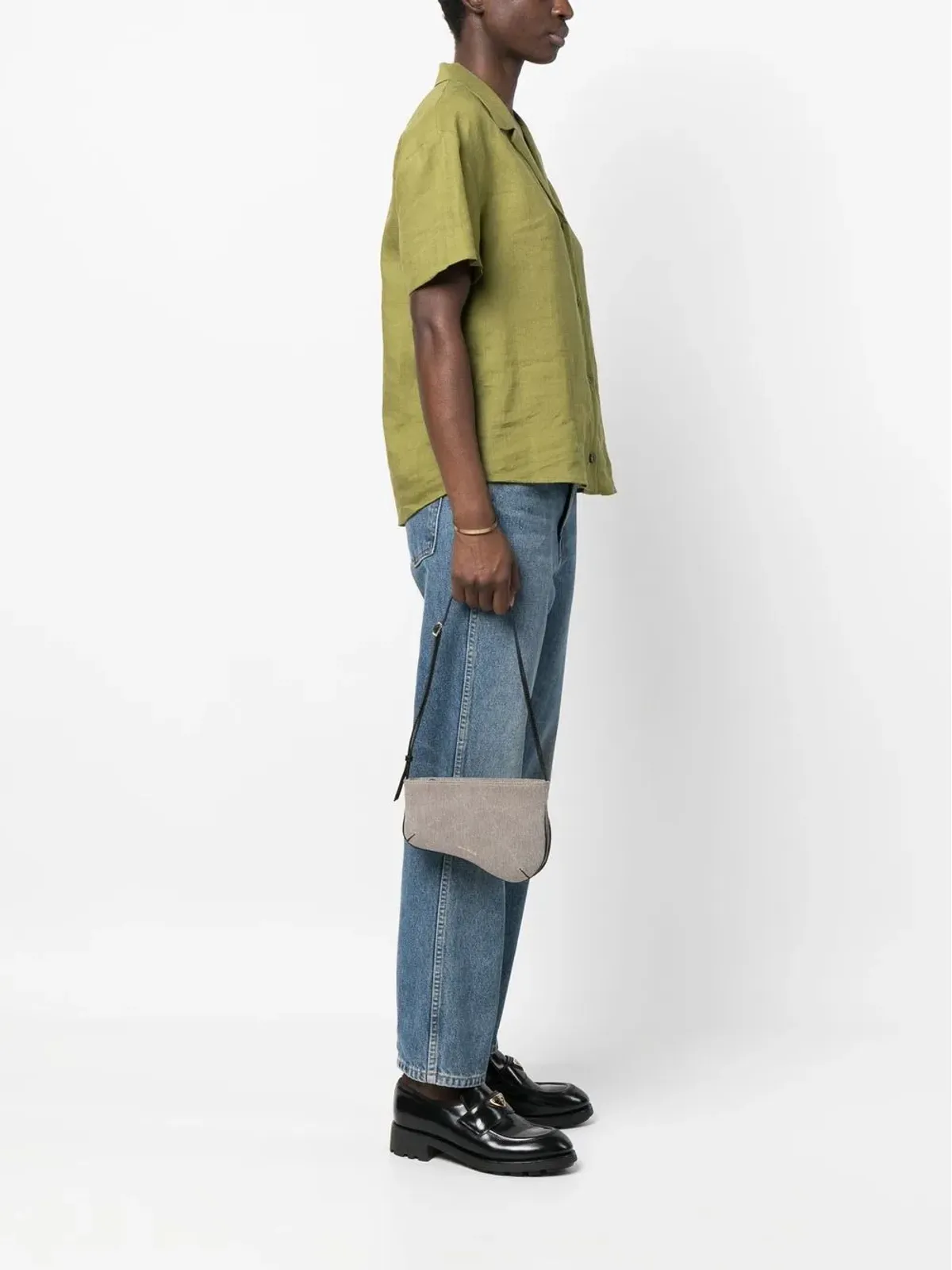 Manu Atelier Curve レザーショルダーバッグ - 画像2