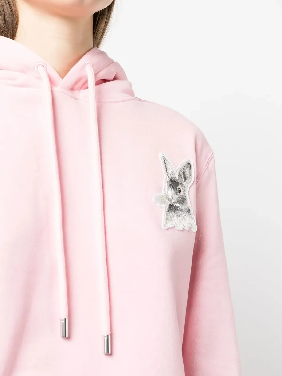 Lanvin ラビット刺繍入り ドローストリングフーディ - 画像5