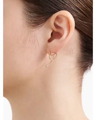 Shihara 18kt イエローゴールド ツイストカール02 ダイヤモンド 片耳用 イヤリング - サムネイル5