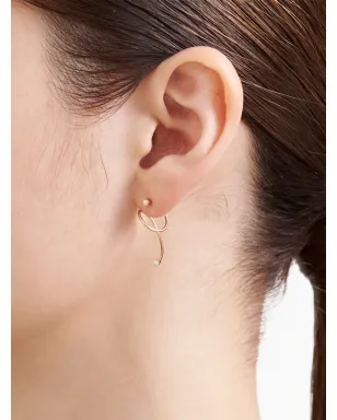 Shihara 18kt イエローゴールド ツイストカール02 ダイヤモンド 片耳用 イヤリング - サムネイル3