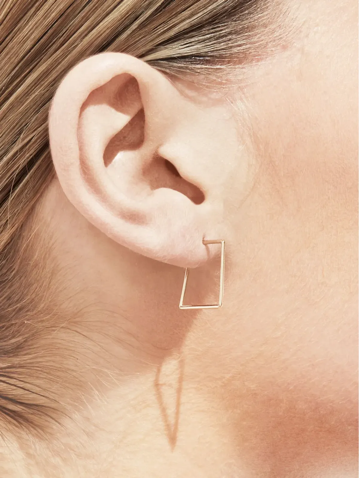 Shihara 18K イエローゴールド ツイストスクエア 03 イヤリング - 画像5