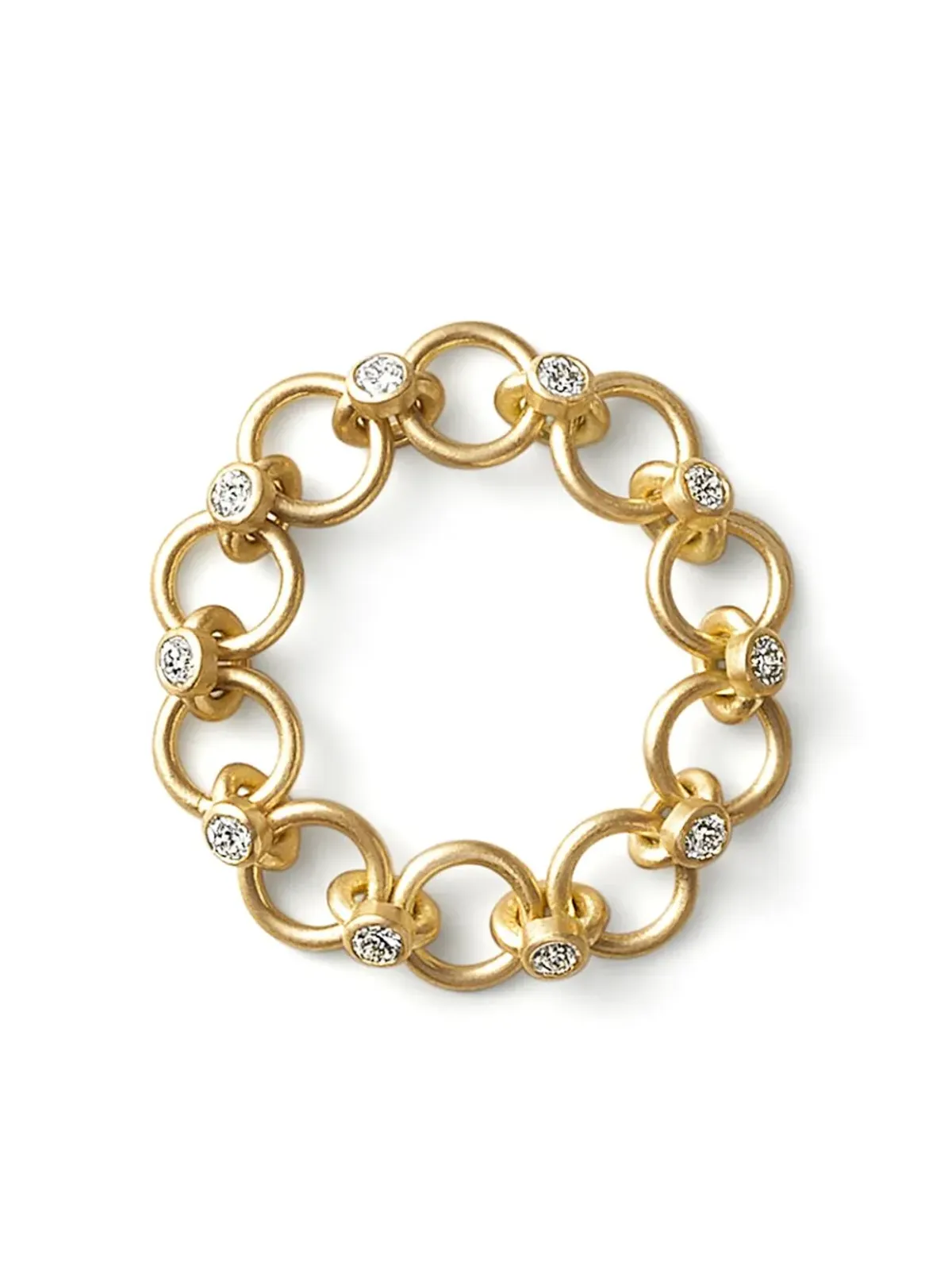 Shihara 18K イエローゴールド リンク02 ダイヤモンドリング - 画像1