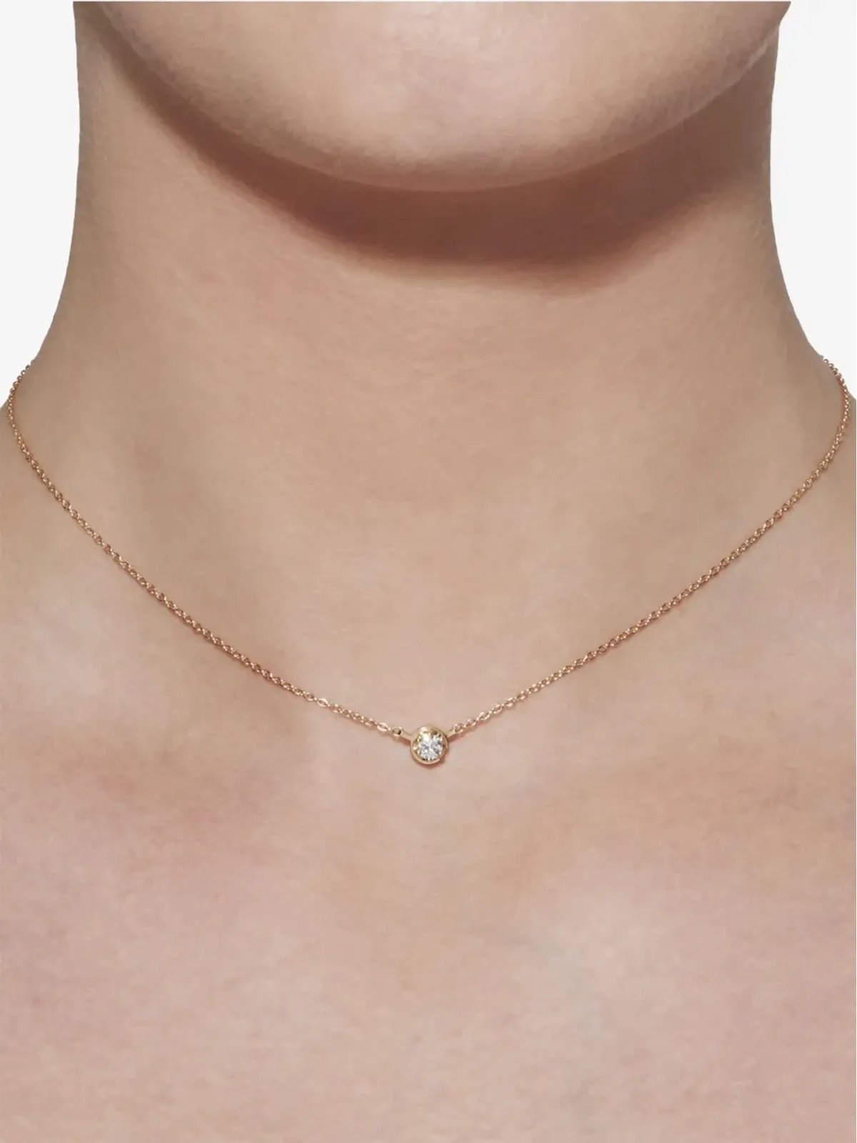 Shihara 18K イエローゴールド ワンストーン ダイヤモンド ネックレス - 画像2