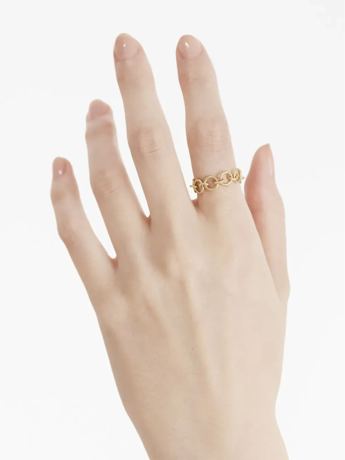 Shihara 18K イエローゴールド チェーンリンク 02 リング - 画像2