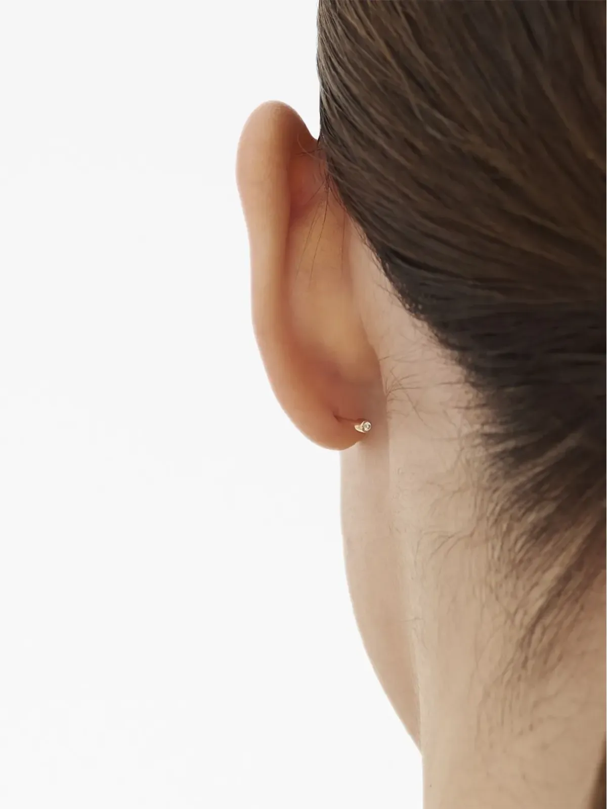Shihara 18K イエローゴールド ツイストピン02 ダイヤモンド イヤリング - 画像4