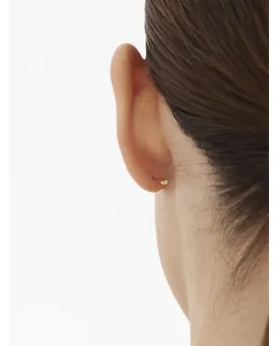 Shihara 18K イエローゴールド ツイストピン02 ダイヤモンド イヤリング - サムネイル4