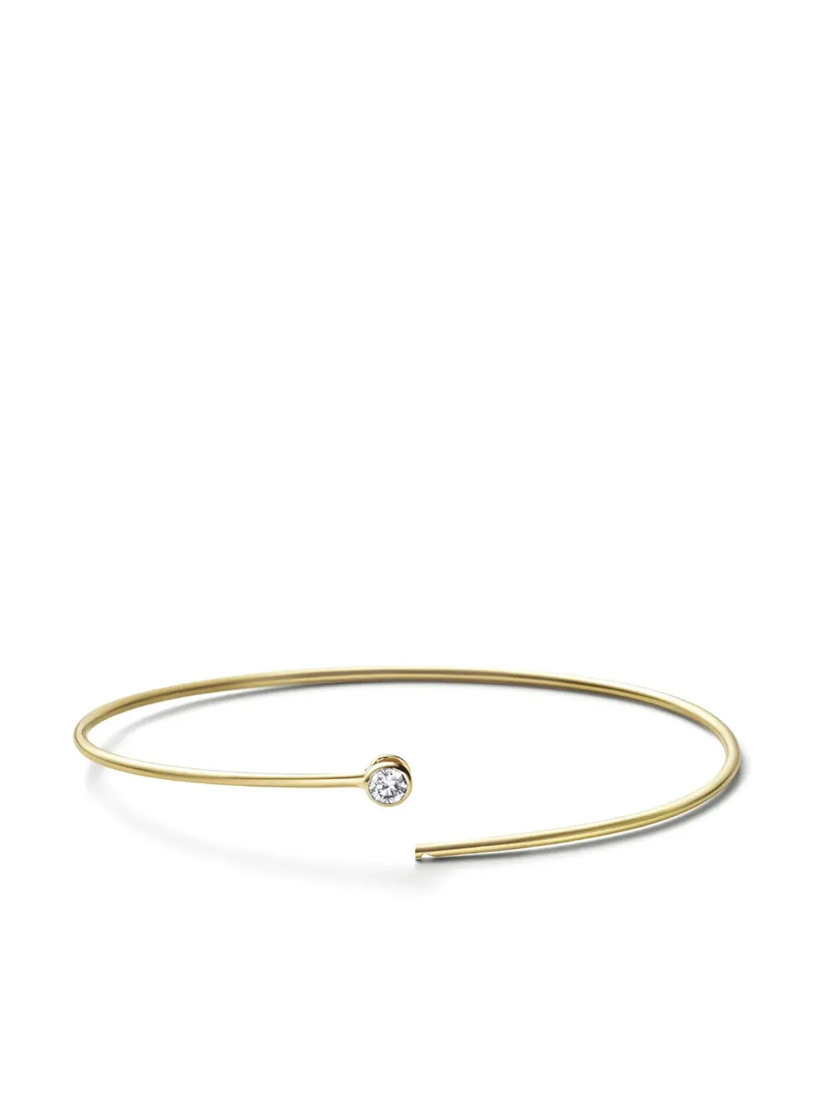 Shihara 18kt イエローゴールド ワンストーン・フープ・ダイヤモンド ブレスレット - 画像3