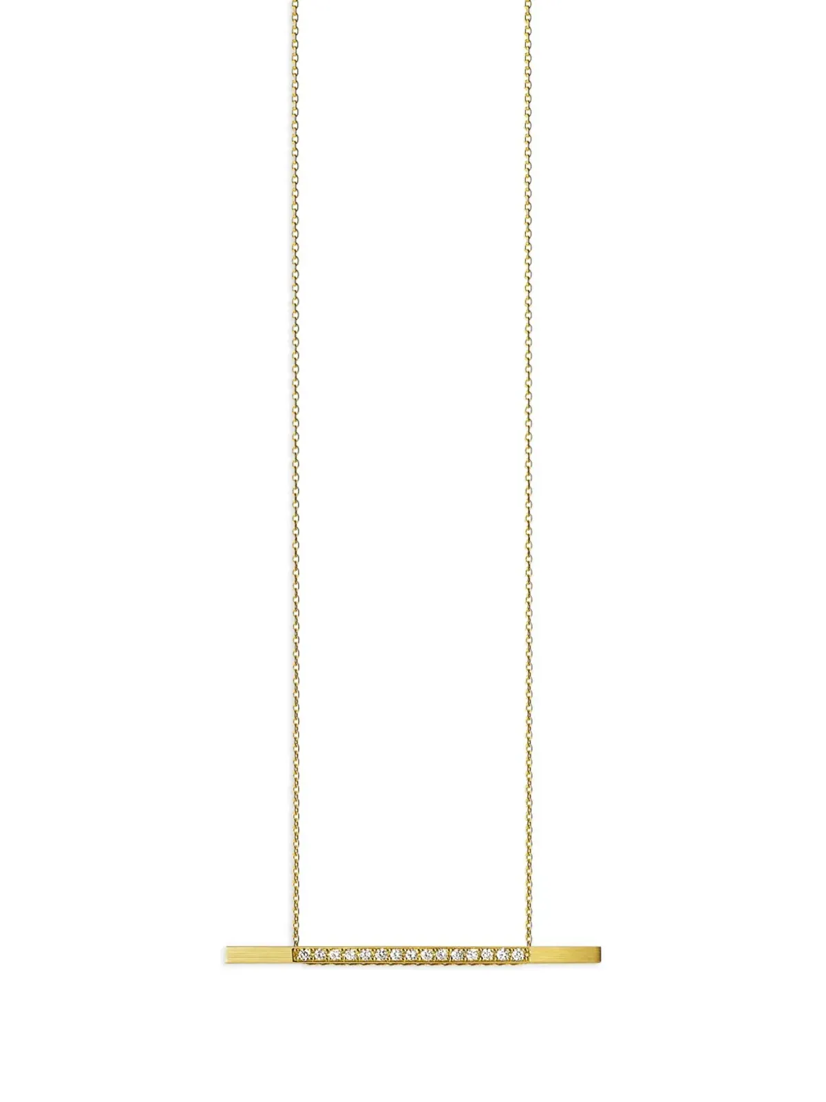Shihara 18kt yellow gold Bar 02 diamond necklace - 画像1