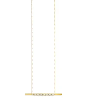 Shihara 18kt yellow gold Bar 02 diamond necklace - サムネイル1