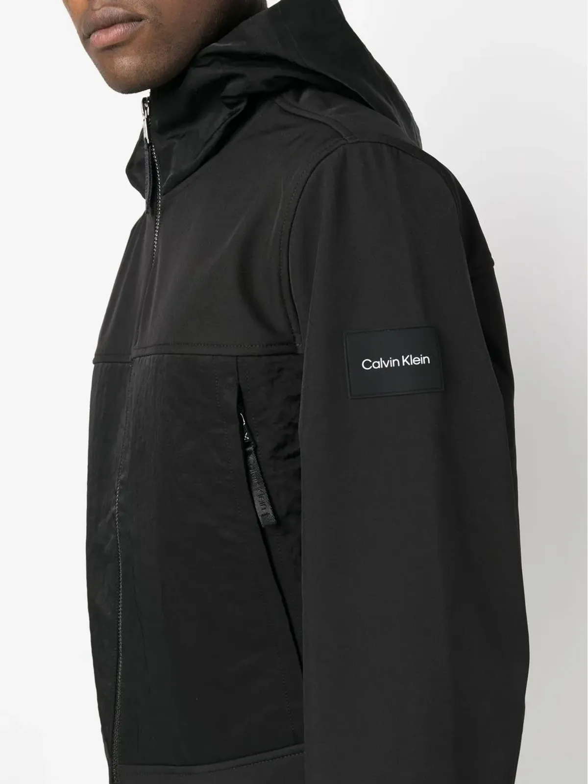 Calvin Klein ヘビークリンクル フード付きジャケット - 画像5