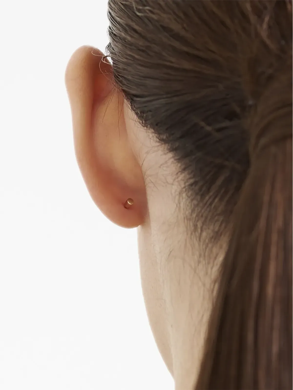 Shihara 18kt イエローゴールド バーピン ピアス - 画像4