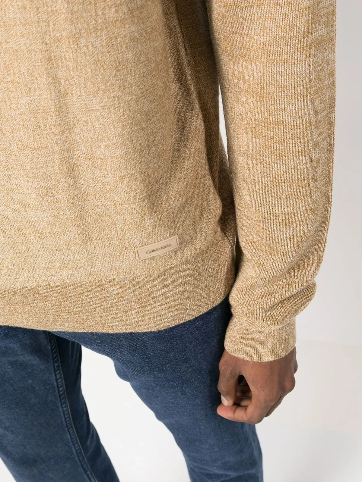 Calvin Klein Superior wool クルーネック ジャンパー - Brown - 画像5