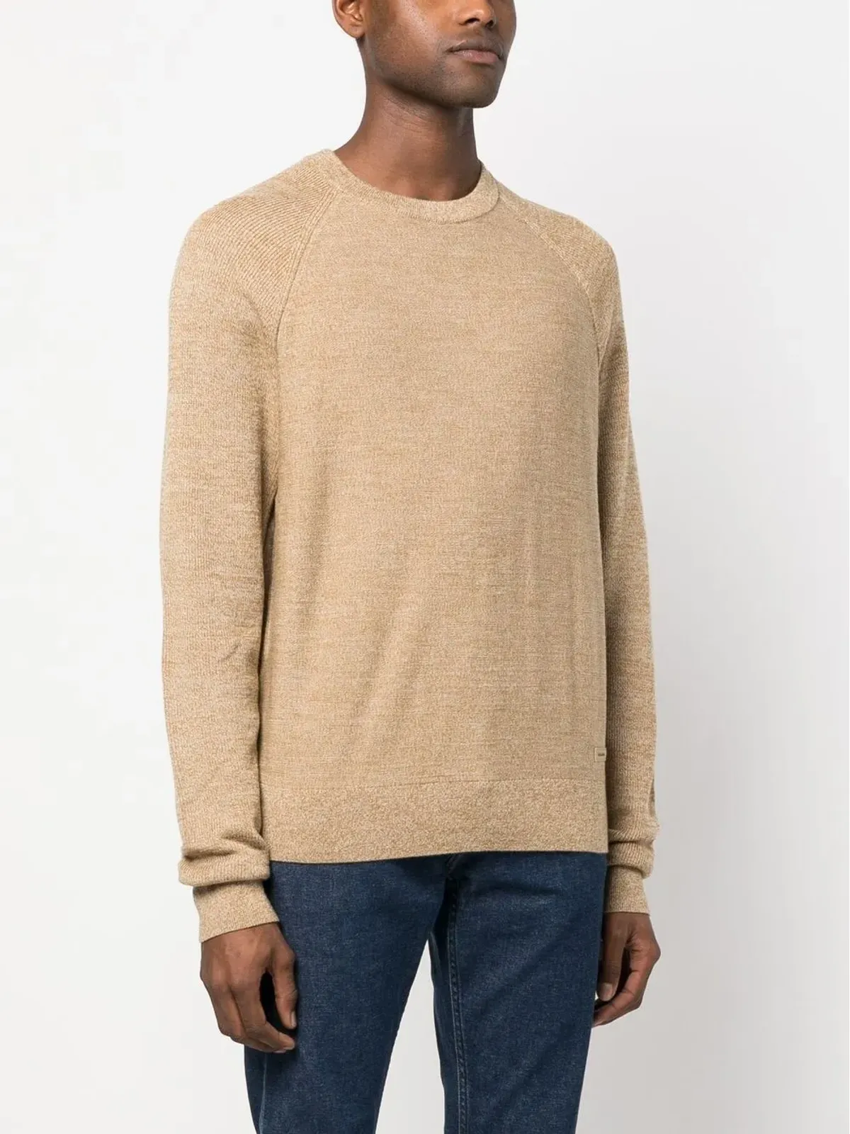 Calvin Klein Superior wool クルーネック ジャンパー - Brown - 画像3