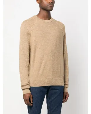 Calvin Klein Superior wool クルーネック ジャンパー - Brown - サムネイル3