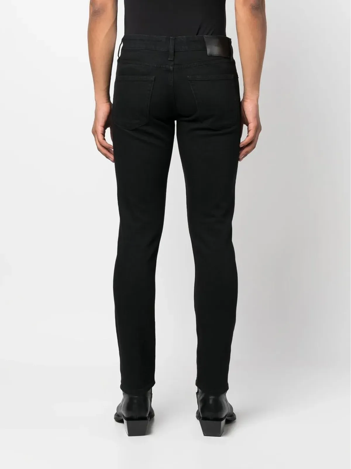 Calvin Klein スリムフィットミッドライズジーンズ ブラック - 画像4