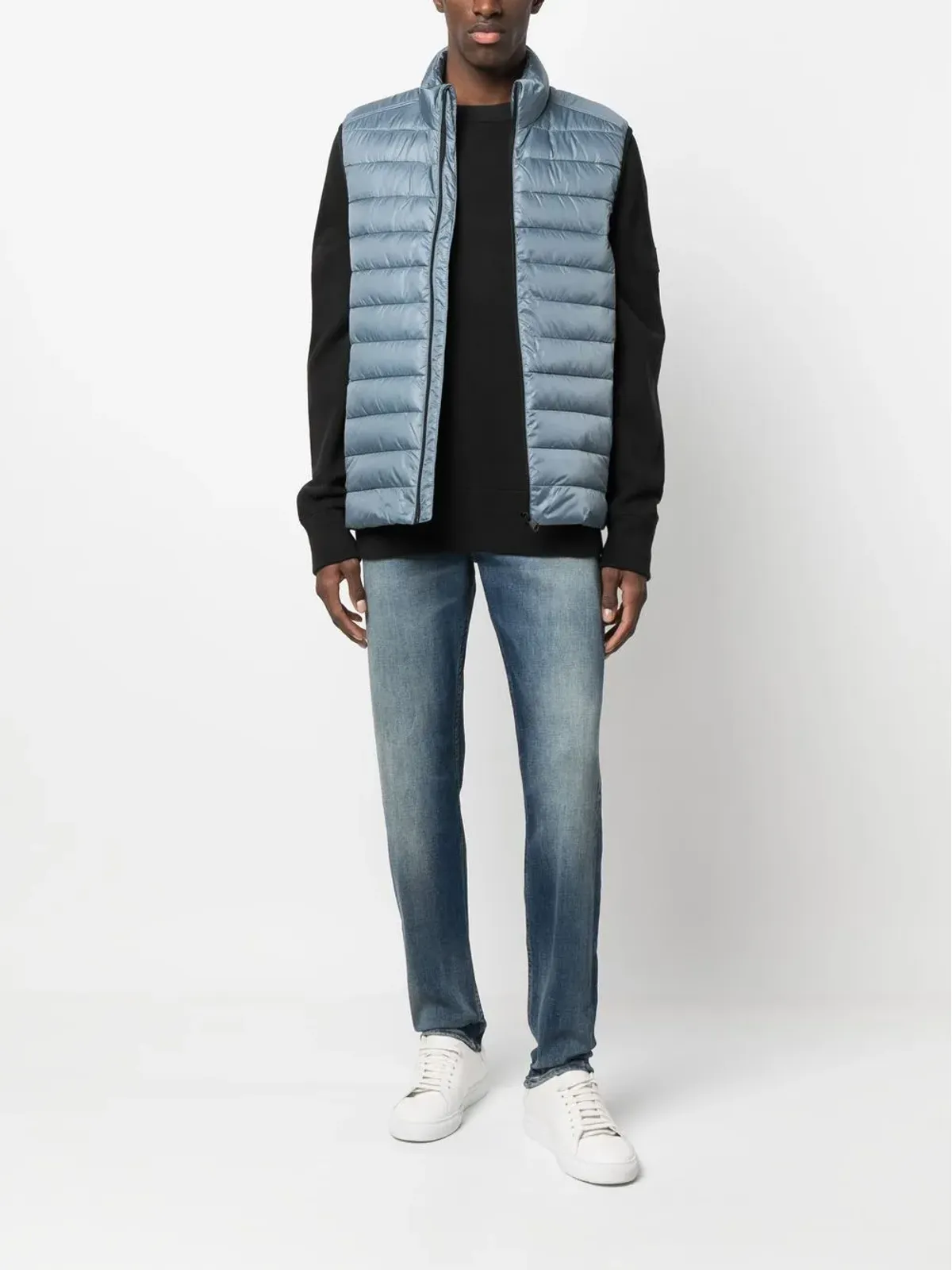 Calvin Klein ジップアップ パッド入り ジレ - グレー - 画像2