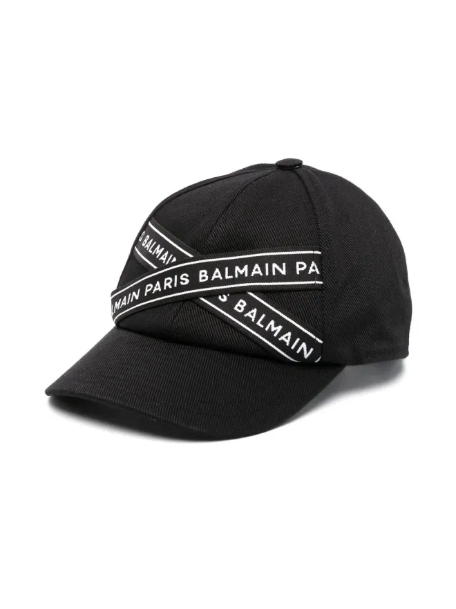Balmain Kids Balmain Kids ロゴテープディテール ベースボールキャップの商品画像
