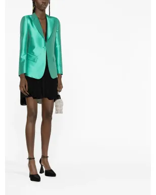 Alberta Ferretti サテン縁取りのシングルブレストブレザー - サムネイル3