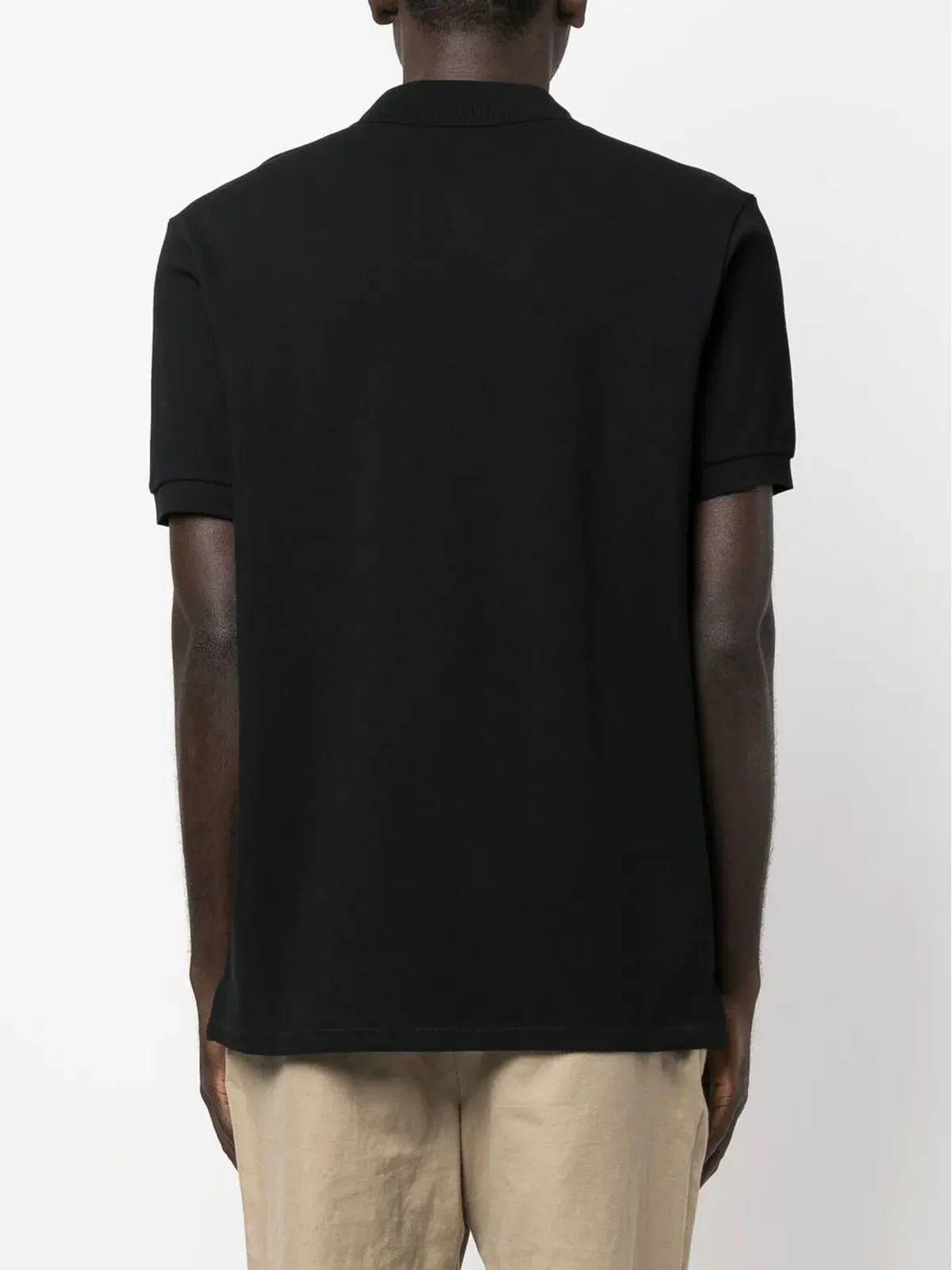 Paul Smith ロゴパッチ半袖ポロシャツ ブラック - 画像4