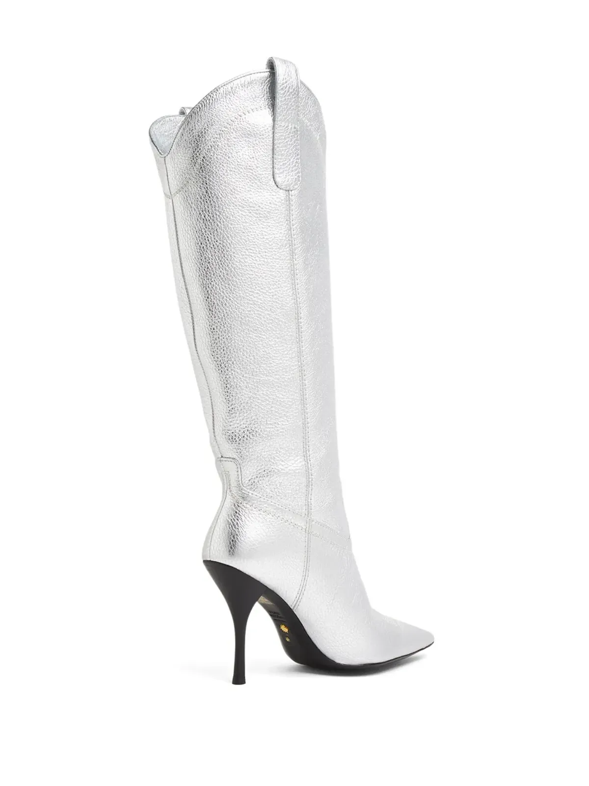 Stuart Weitzman メタリックハイカウボーイブーツ - 画像3