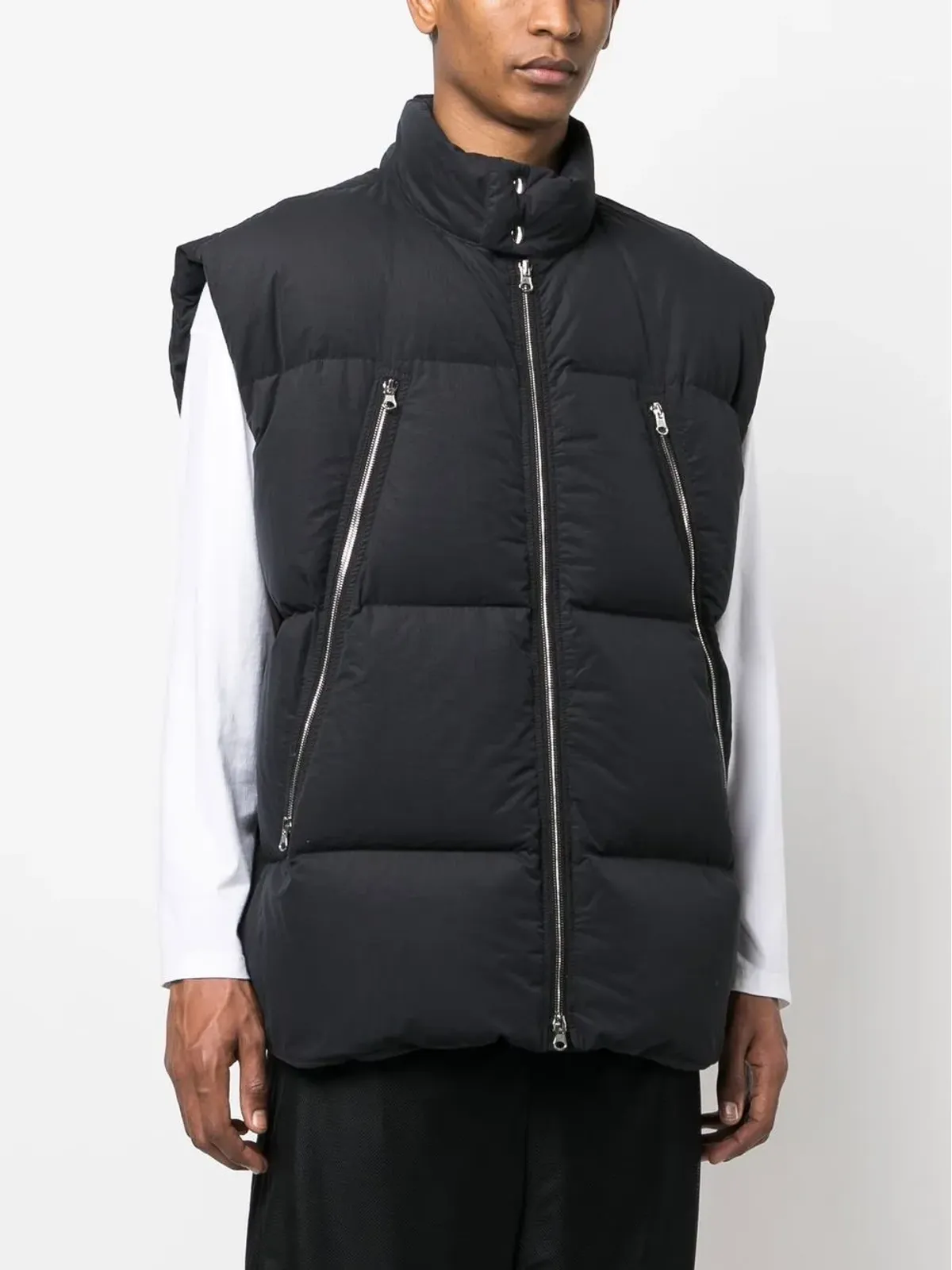 MM6 Maison Margiela ハイネック パディッド ジレ - 画像3