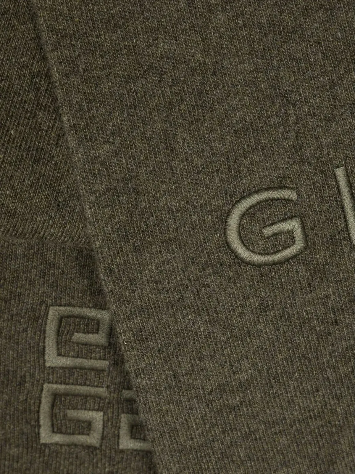 Givenchy ロゴ刺繍ウールスカーフ - 画像3