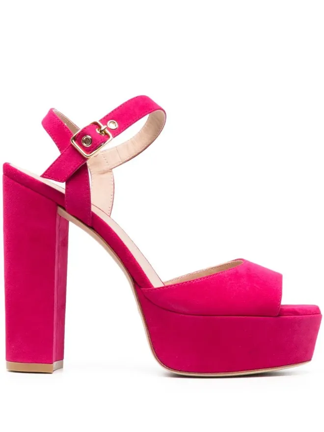 Stuart Weitzman Stuart Weitzman プラットフォーム スエード サンダル - ピンクの商品画像