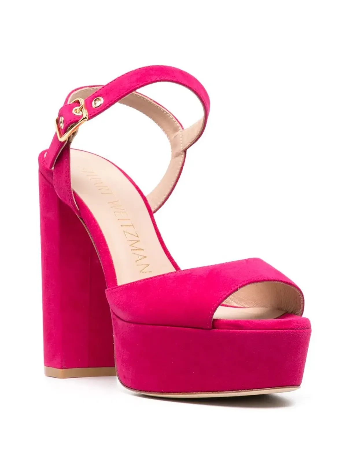 Stuart Weitzman プラットフォーム スエード サンダル - ピンク - 画像2