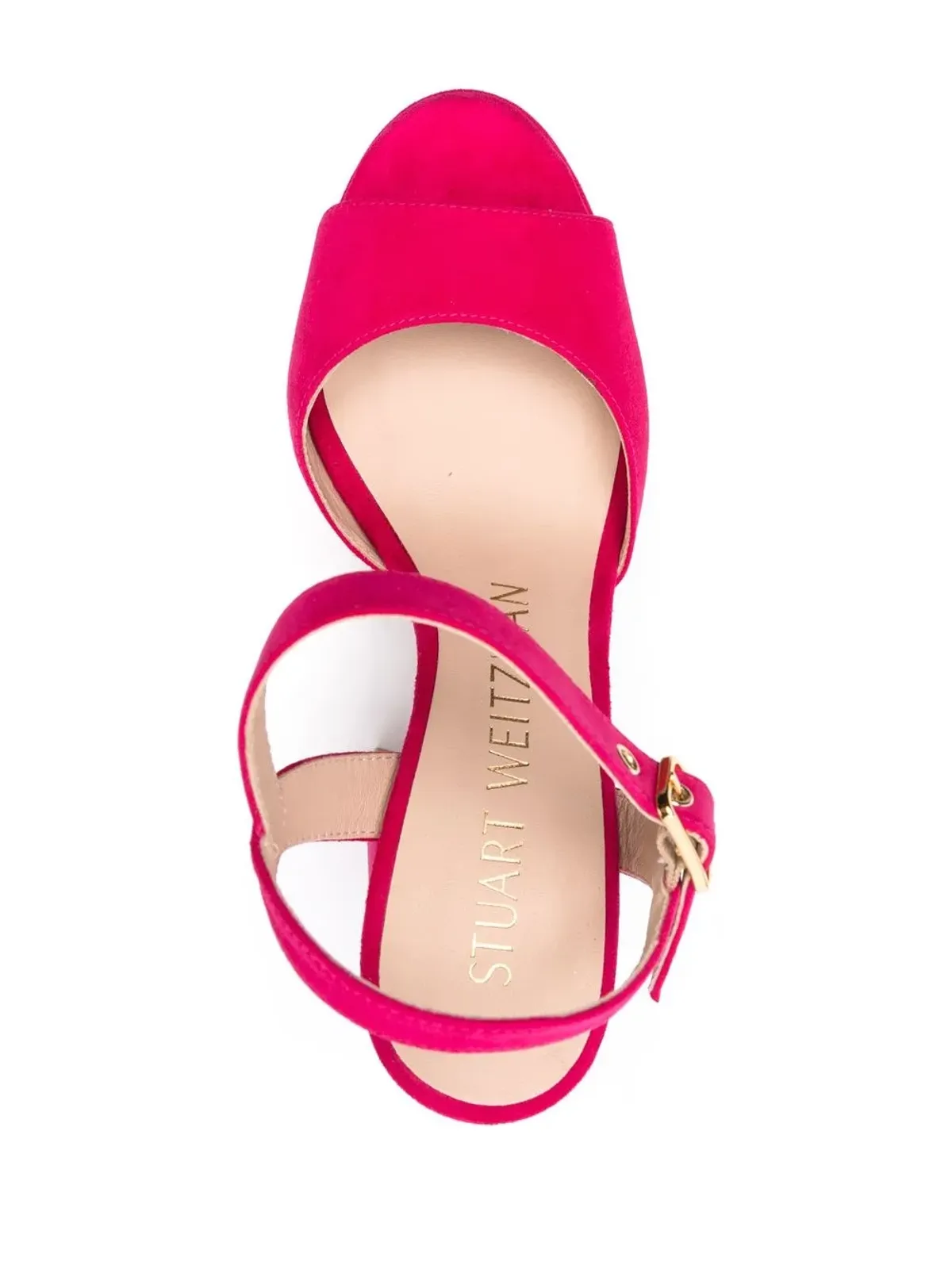 Stuart Weitzman プラットフォーム スエード サンダル - ピンク - 画像4