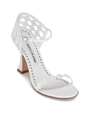 Manolo Blahnik カットアウトレザーサンダル - サムネイル2