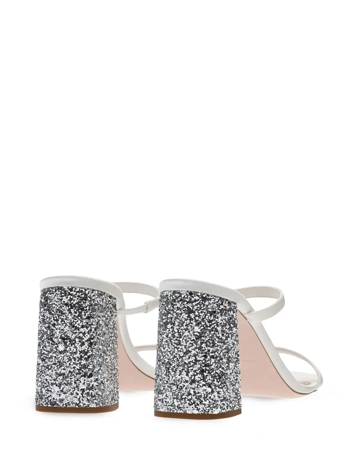 Miu Miu グリッター・ディテール サンダル - 画像3