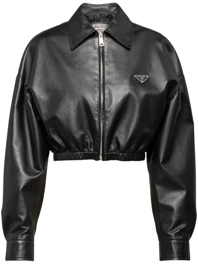 Prada Prada クロップドレザージャケットの商品画像