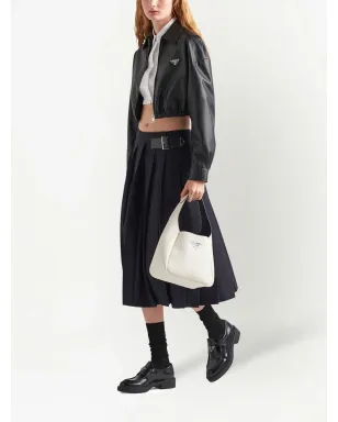 Prada クロップドレザージャケット - サムネイル2