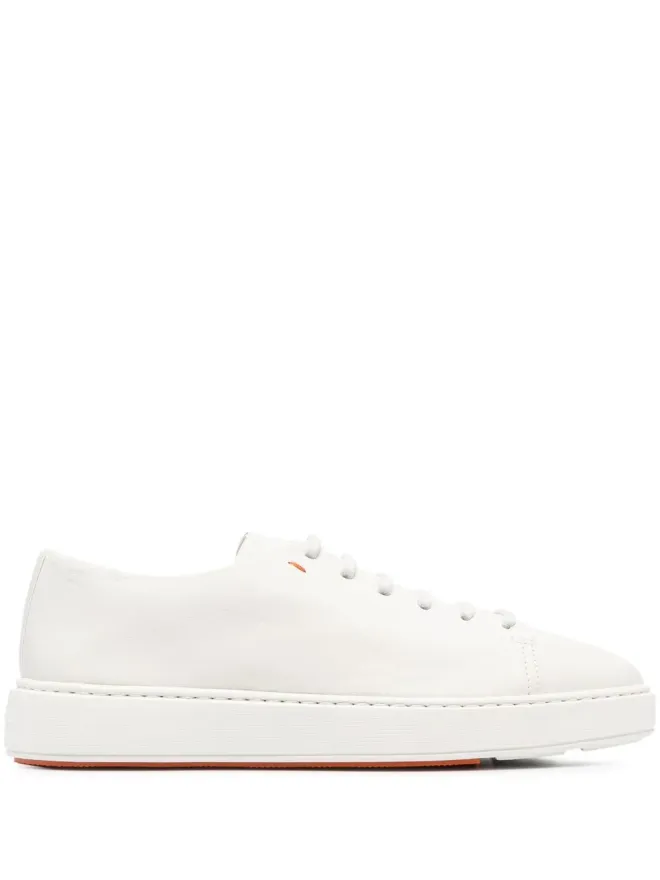 Santoni Santoni エンボスロゴ タン ローカットスニーカー - ホワイトの商品画像
