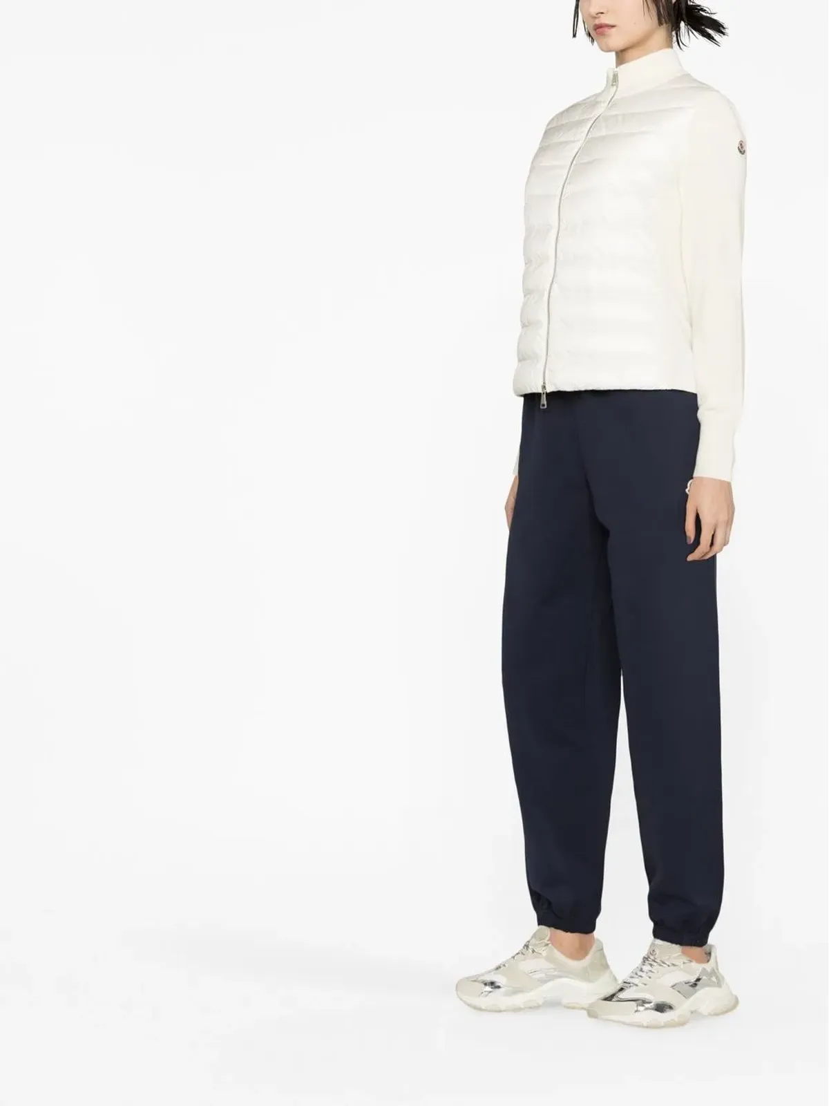 Moncler キルテッドニットパネルジップアップジャケット - 画像3