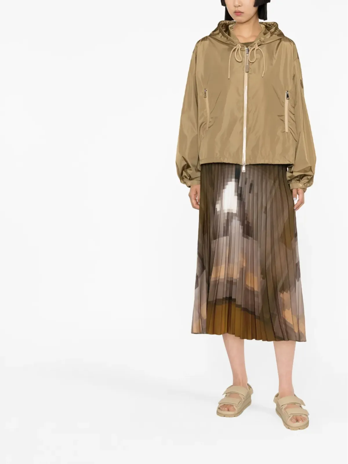 Moncler Vernois ロゴプリント フード付きジャケット - 画像2