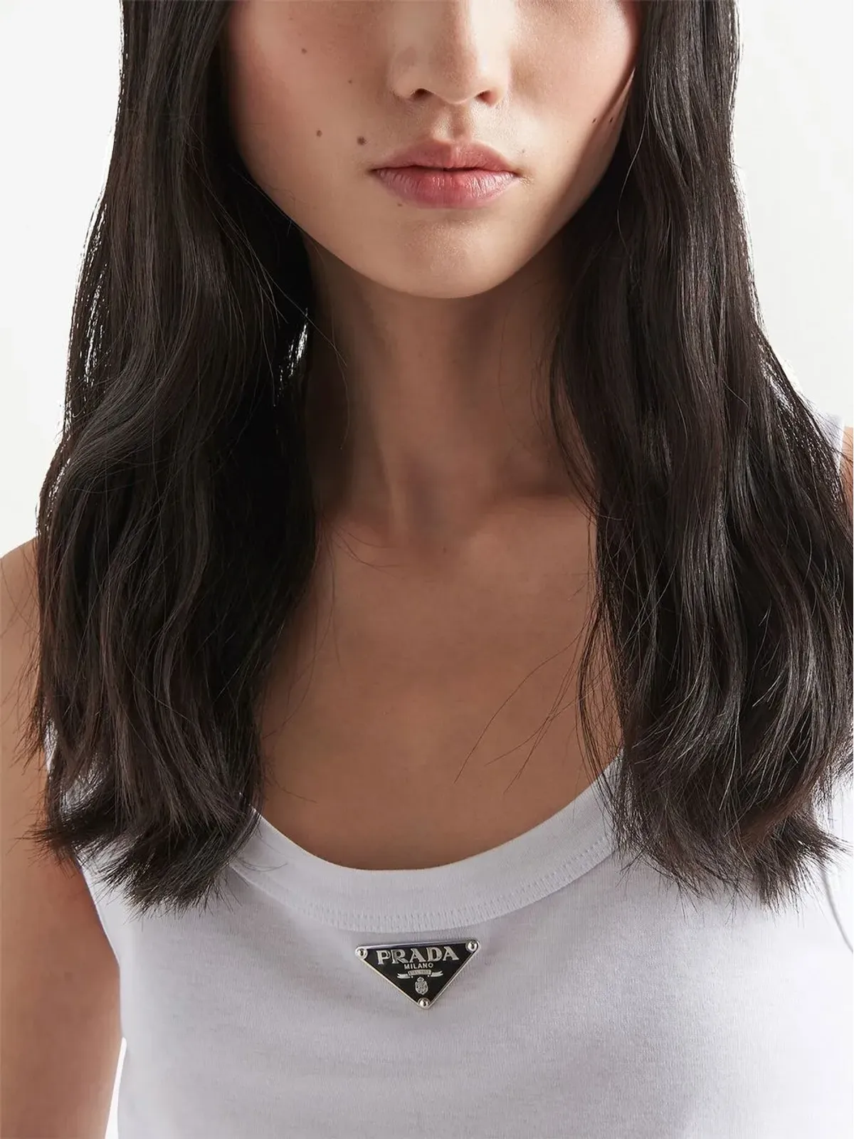 Prada トライアングルロゴ クロップトップ - 画像5
