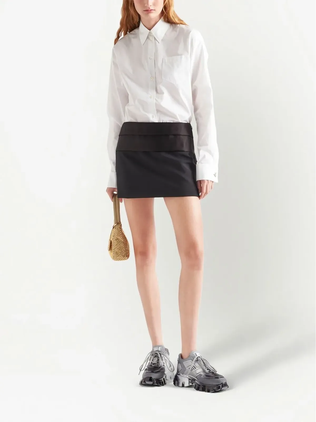 Prada トライアングルロゴ ポプリンシャツ - 画像2