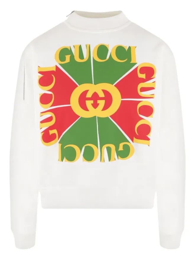 Gucci Gucci Vintage logo-appliqué sweatshirt - Whiteの商品画像