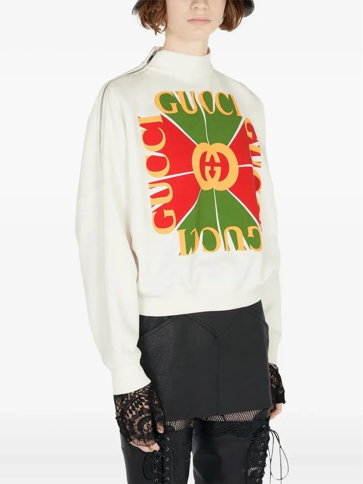 Gucci Vintage logo-appliqué sweatshirt - White - 画像3