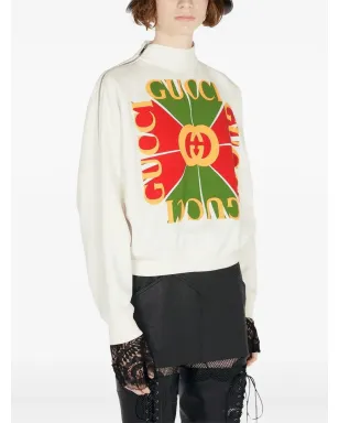 Gucci Vintage logo-appliqué sweatshirt - White - サムネイル3