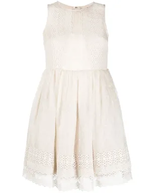 Valentino Garavani Pre-Owned レースパネル付きノースリーブドレス - サムネイル1