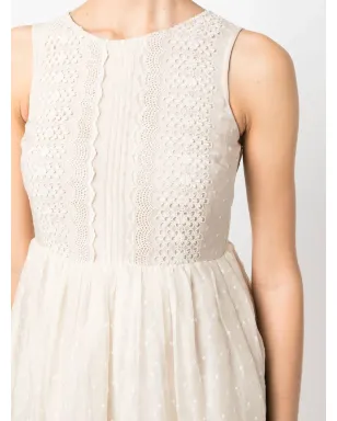 Valentino Garavani Pre-Owned レースパネル付きノースリーブドレス - サムネイル5