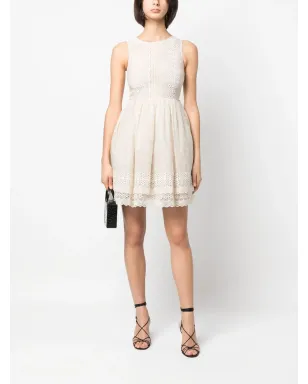 Valentino Garavani Pre-Owned レースパネル付きノースリーブドレス - サムネイル2