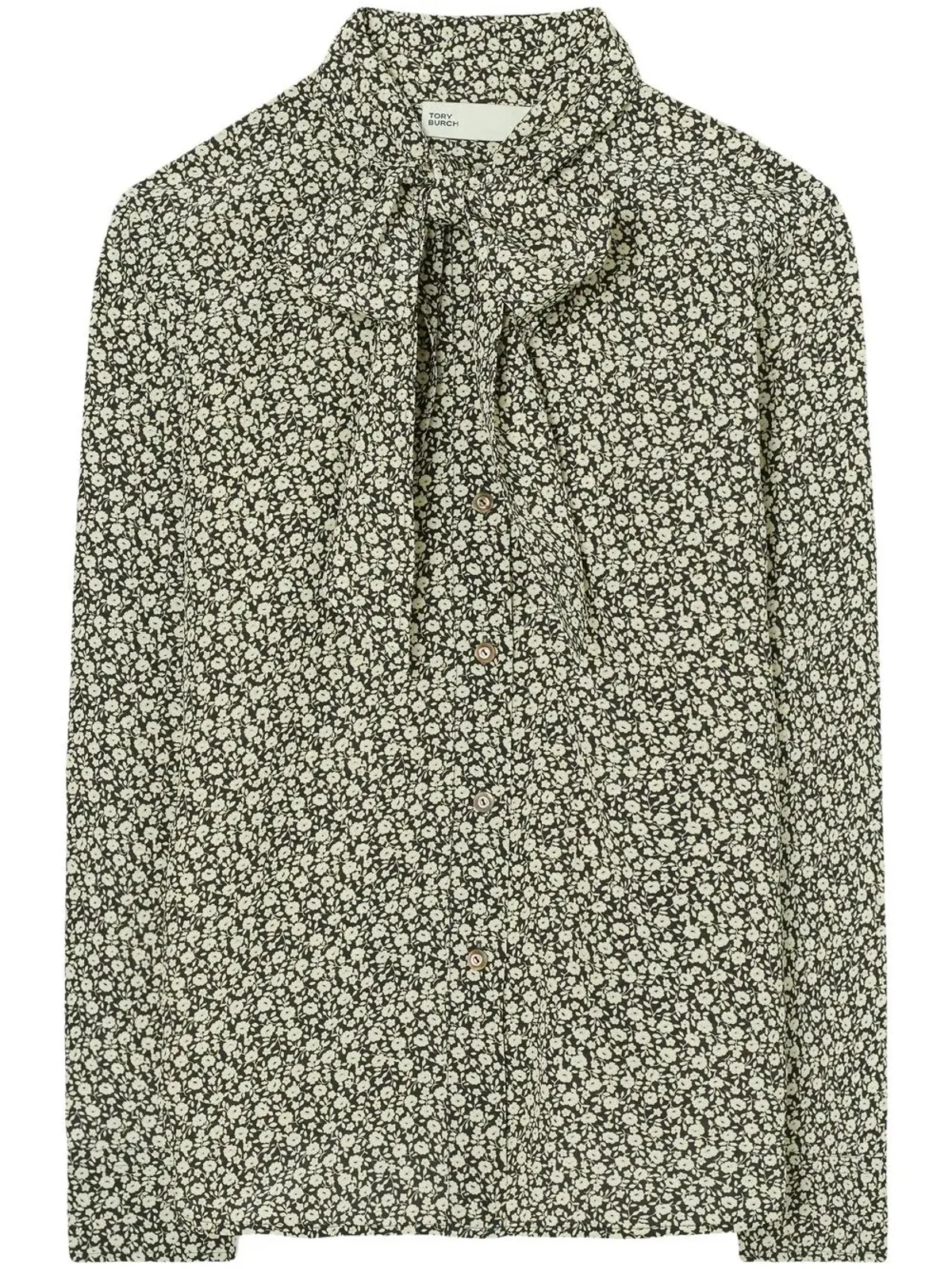 Tory Burch 小花柄プリントのリボン付きブラウス - 画像1
