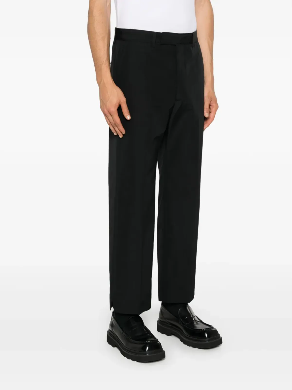 Gucci クロップド テクスチャード チノパンツ - ブラック - 画像3