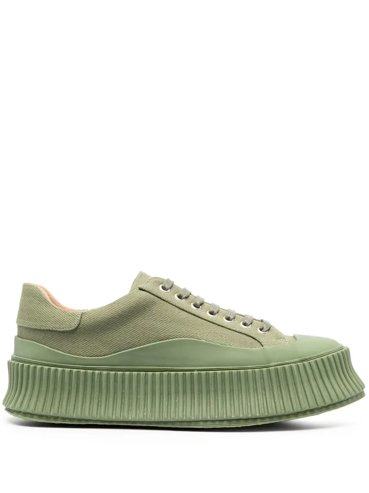 Jil Sander ラウンドトゥ・チャンクソール スニーカー - グリーン - 画像1